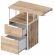 Тумба приставная Комус Мебель K-Loft 241T010 750х405х752 дуб натур/белый Тумба приставная Комус Мебель K-Loft 241T010 750х405х752 дуб натур/белый