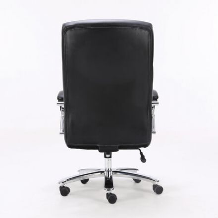 Кресло офисное BRABIX PREMIUM "Total HD-006", НАГРУЗКА до 180 кг, экокожа, хром, черное, 531933