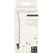 Набор маркеров ДВУСТ.СКЕТЧ-МАРКЕРЫSKETCH&ART.ПАСТЕЛ.ЦВЕТА,6 ЦВ,22-0081/03 Набор маркеров ДВУСТ.СКЕТЧ-МАРКЕРЫSKETCH&ART.ПАСТЕЛ.ЦВЕТА,6 ЦВ,22-0081/03