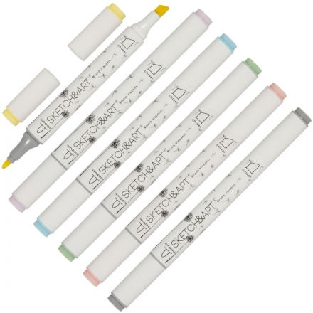 Набор маркеров ДВУСТ.СКЕТЧ-МАРКЕРЫSKETCH&ART.ПАСТЕЛ.ЦВЕТА,6 ЦВ,22-0081/03 Набор маркеров ДВУСТ.СКЕТЧ-МАРКЕРЫSKETCH&ART.ПАСТЕЛ.ЦВЕТА,6 ЦВ,22-0081/03