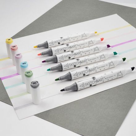 Набор маркеров ДВУСТ.СКЕТЧ-МАРКЕРЫSKETCH&ART.ПАСТЕЛ.ЦВЕТА,6 ЦВ,22-0081/03 Набор маркеров ДВУСТ.СКЕТЧ-МАРКЕРЫSKETCH&ART.ПАСТЕЛ.ЦВЕТА,6 ЦВ,22-0081/03