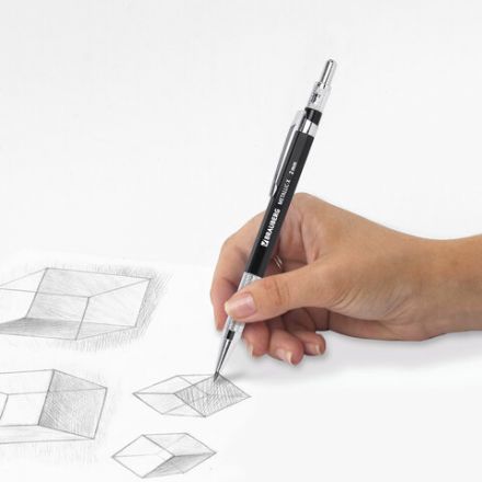 Карандаш механический цанговый 2 мм, HB, BRAUBERG "METALLIC X-20", металлические детали, 181976 Карандаш механический цанговый 2 мм, HB, BRAUBERG "METALLIC X-20", металлические детали, 181976