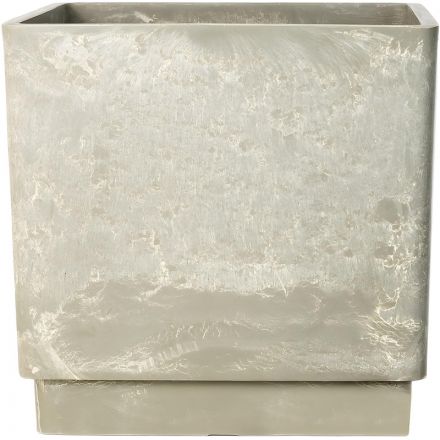 Горшок квадратный (С ВКЛАДЫШЕМ КОНТРОЛЯ ВОДЫ) светло-серый, H-16UF30сду