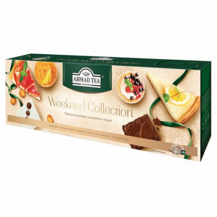 Чай AHMAD "Weekend Collection" ассорти 3 вкусов, НАБОР 60 пирамидок, N069 Чай AHMAD "Weekend Collection" ассорти 3 вкусов, НАБОР 60 пирамидок, N069