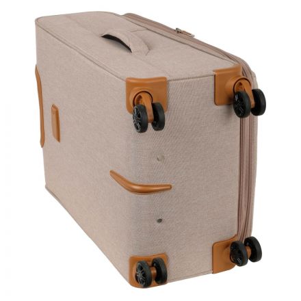 Чемодан средний тканевый облегченный,(2-ой) Beige бежевый (24), Р1913 Чемодан средний тканевый облегченный,(2-ой) Beige бежевый (24), Р1913