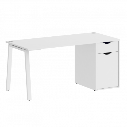 Home Office Стол письменный VR.SP-3-158.1.A Белый бриллиант/Белый металл 1580*720*750 Home Office Стол письменный VR.SP-3-158.1.A Белый бриллиант/Белый металл 1580*720*750