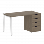 Home Office Стол письменный VR.SP-3-138.4.A Вяз/Белый металл 1380*720*750