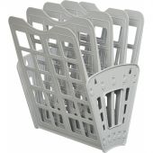 Лоток вертикальный Attache Веер сборный на 4 отделения серый юк