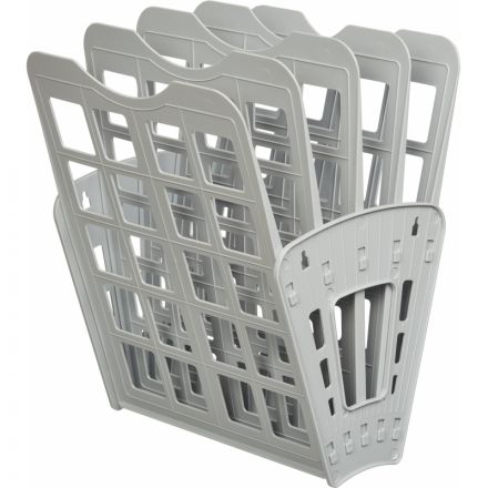 Лоток вертикальный Attache Веер сборный на 4 отделения серый юк