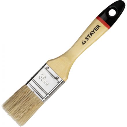 Кисть плоская STAYER UNIVERSAL-EURO, светл натуральная щетина,38мм 0102-038 Кисть плоская STAYER UNIVERSAL-EURO, светл натуральная щетина,38мм 0102-038