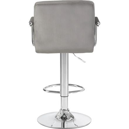 Стул барный LO_DOBRIN KRUGER ARM LM-5011_CH-M_V-MJ9-75 серый велюр