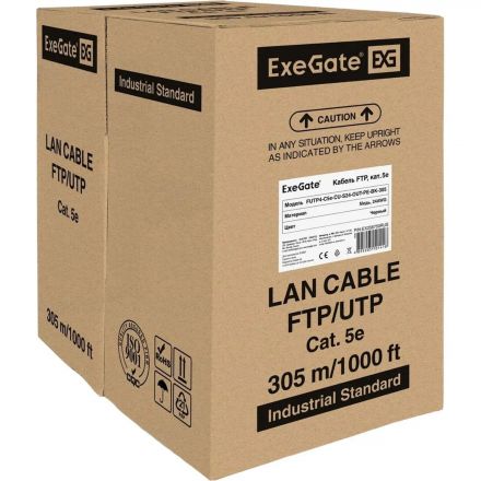 Кабель ExeGate FUTP4-C5e-CU-S24-OUT-PE-BK-305-FLUKE FTP
