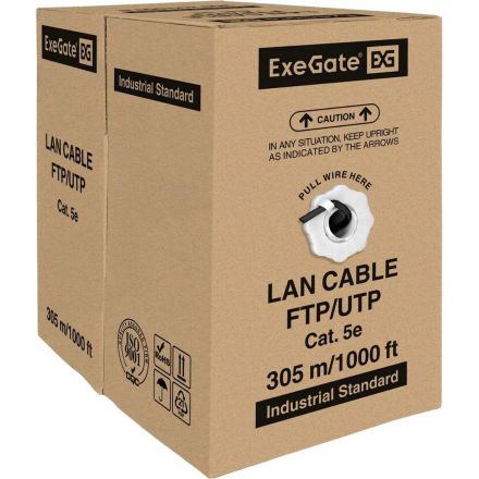 Кабель ExeGate FUTP4-C5e-CU-S24-OUT-PE-BK-305-FLUKE FTP