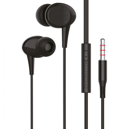 Наушники PERO EP09, с мкф, черные (4603768350798) Наушники PERO EP09, с мкф, черные (4603768350798)