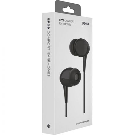 Наушники PERO EP09, с мкф, черные (4603768350798) Наушники PERO EP09, с мкф, черные (4603768350798)