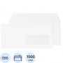 Конверт Ecopost Е65 80 г/кв.м белый стрип с правым окном (1000 штук в упаковке)