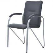 Конференц-кресло FA_SAMBA Silver к/з чёрный DO350/к/з
