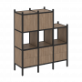 Loft Прямой стеллаж наборный VR.L-15 Дуб аризона/Чёрный металл 1278*446*1458