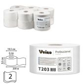 Бумага туалетная 200 м., VEIRO Professional (Система T2), КОМПЛЕКТ 12 шт, Comfort, 2-слойная, T203