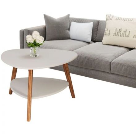 Стол журнальный KF_Комус Мебель Бруклин (9643027501) ст.бел.тер/оп.дуб амер