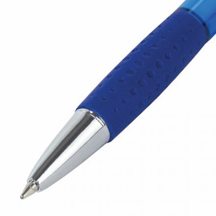 Ручка шариковая автоматическая с грипом BRAUBERG SUPER, СИНЯЯ, корпус синий, узел 0,7 мм, линия письма 0,35 мм, 143374 Ручка шариковая автоматическая с грипом BRAUBERG SUPER, СИНЯЯ, корпус синий, узел 0,7 мм, линия письма 0,35 мм, 143374