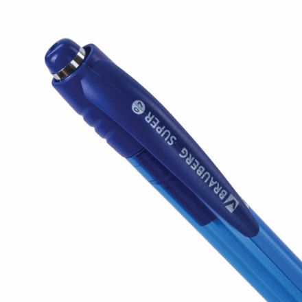 Ручка шариковая автоматическая с грипом BRAUBERG SUPER, СИНЯЯ, корпус синий, узел 0,7 мм, линия письма 0,35 мм, 143374 Ручка шариковая автоматическая с грипом BRAUBERG SUPER, СИНЯЯ, корпус синий, узел 0,7 мм, линия письма 0,35 мм, 143374