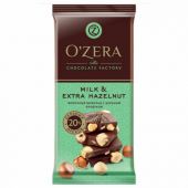 Шоколад O'ZERA "Milk & Extra Hazelnut" молочный, с цельным фундуком, 90 г, ПШ526