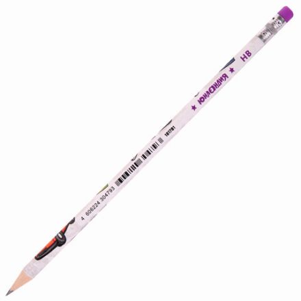 Карандаш чернографитный ЮНЛАНДИЯ "МАШИНКИ", 1 шт., HB, с ластиком, корпус с печатью, 181781 Карандаш чернографитный ЮНЛАНДИЯ "МАШИНКИ", 1 шт., HB, с ластиком, корпус с печатью, 181781