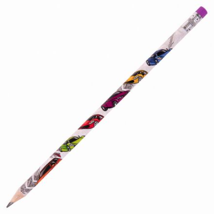 Карандаш чернографитный ЮНЛАНДИЯ "МАШИНКИ", 1 шт., HB, с ластиком, корпус с печатью, 181781 Карандаш чернографитный ЮНЛАНДИЯ "МАШИНКИ", 1 шт., HB, с ластиком, корпус с печатью, 181781