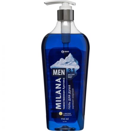 Гель для душа Grass Milana MEN Таинственная арктика с маслом эвкалип,750 мл Гель для душа Grass Milana MEN Таинственная арктика с маслом эвкалип,750 мл