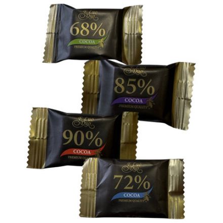 Шоколад порционный KONFESTA горький 68%, 72%, 85%, 90% какао, 1100 г (220 штук по 5 г) Шоколад порционный KONFESTA горький 68%, 72%, 85%, 90% какао, 1100 г (220 штук по 5 г)