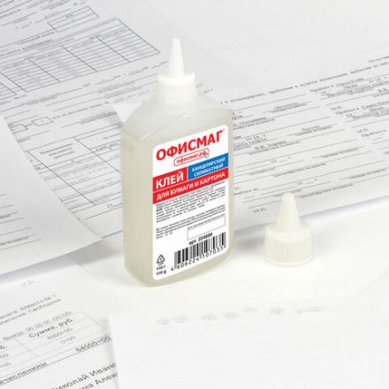 Клей канцелярский силикатный ОФИСМАГ (для бумаги, картона) 110 г, 224600 Клей канцелярский силикатный ОФИСМАГ (для бумаги, картона) 110 г, 224600