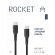 Кабель зарядный Rocket Contact ткан.оплётка USB-C/USB-C 1м(RDC512BL01CT-CC)