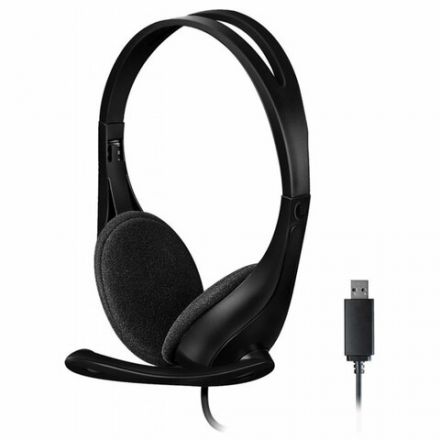 Наушники с микрофоном (гарнитура) A4TECH HU-9, проводные, 1.8 м, USB, черные, 1530266 Наушники с микрофоном (гарнитура) A4TECH HU-9, проводные, 1.8 м, USB, черные, 1530266