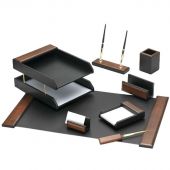Набор настольный деревянный 8 предметов темный орех Набор настольный деревянный 8 предметов темный орех