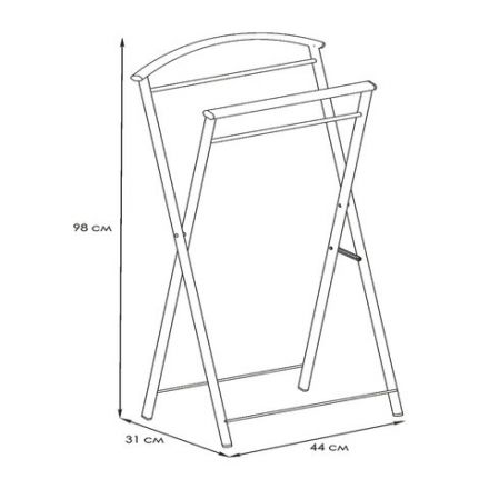 Вешалка-стойка костюмная "Контур", 980х440х310 мм, металл, черная, ВНП 367 Ч