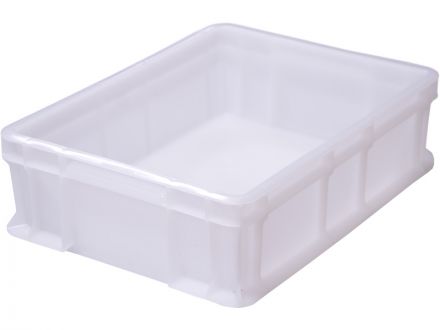 Ящик 400х300х120 мороз. сплошной, с внешней ручкой  натуральный