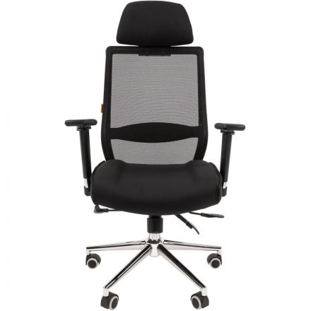 Кресло VT_CHAIRMAN 555 LUX ткань TW черный хром Кресло VT_CHAIRMAN 555 LUX ткань TW черный хром