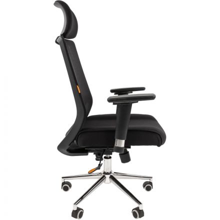 Кресло VT_CHAIRMAN 555 LUX ткань TW черный хром Кресло VT_CHAIRMAN 555 LUX ткань TW черный хром