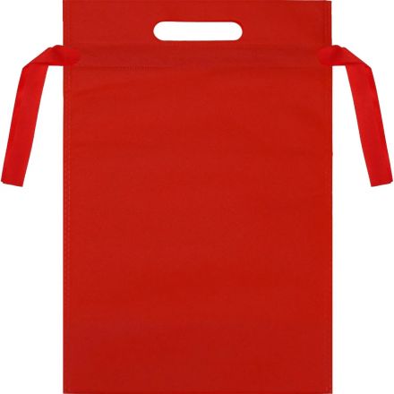 Мешочек для подарков Еловое настроение, 36x24x12см, красный,  НУ-6246