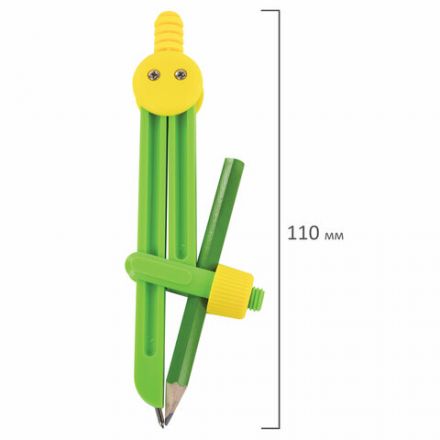 Циркуль ПИФАГОР пластиковый, с карандашом, 110 мм, в чехле, 210236 Циркуль ПИФАГОР пластиковый, с карандашом, 110 мм, в чехле, 210236