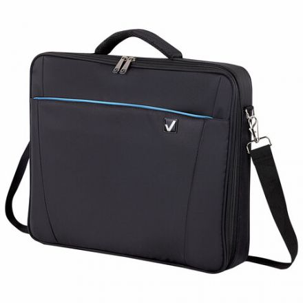Сумка портфель BRAUBERG SYDNEY с отделением для ноутбука 17,3", откидная крышка, черная, 34х44х6 см, 240449