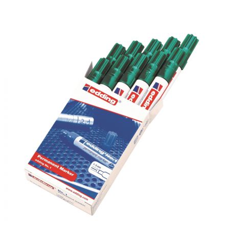Маркер перманентный EDDING E-1/4 зелёный 1-5мм скошенный наконечник Маркер перманентный EDDING E-1/4 зелёный 1-5мм скошенный наконечник
