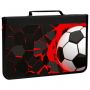 Папка на молнии BRAUBERG А4 с ручкой, с органайзером, 1 отделение, "Black football", 270992 Папка на молнии BRAUBERG А4 с ручкой, с органайзером, 1 отделение, "Black football", 270992
