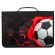 Папка на молнии BRAUBERG А4 с ручкой, с органайзером, 1 отделение, "Black football", 270992