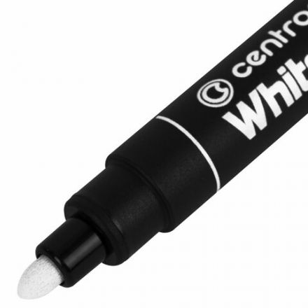 Маркер перманентный БЕЛЫЙ CENTROPEN, круглый наконечник, 2,5 мм, 8586, 5 8586 0100 Маркер перманентный БЕЛЫЙ CENTROPEN, круглый наконечник, 2,5 мм, 8586, 5 8586 0100