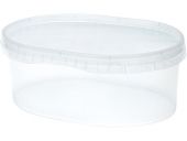 Контейнер п/п 1л. овальный, с прозрачной крышкой цв. прозрачный