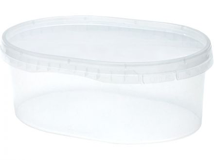 Контейнер п/п 1л. овальный, с прозрачной крышкой цв. прозрачный Контейнер п/п 1л. овальный, с прозрачной крышкой цв. прозрачный