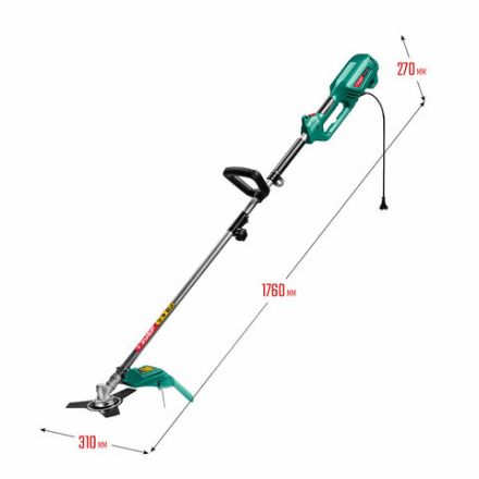 Триммер электрический ЗУБР КСВ-38-1300, 1300 Вт, 7000 об/мин, ширина скашивания 38 см, КСВ-38-1300 Триммер электрический ЗУБР КСВ-38-1300, 1300 Вт, 7000 об/мин, ширина скашивания 38 см, КСВ-38-1300