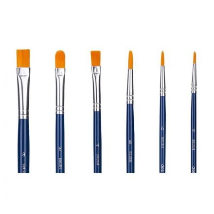 Набор кистей Deli 6шт. Нейлон, пакет с европодвесом, 73885